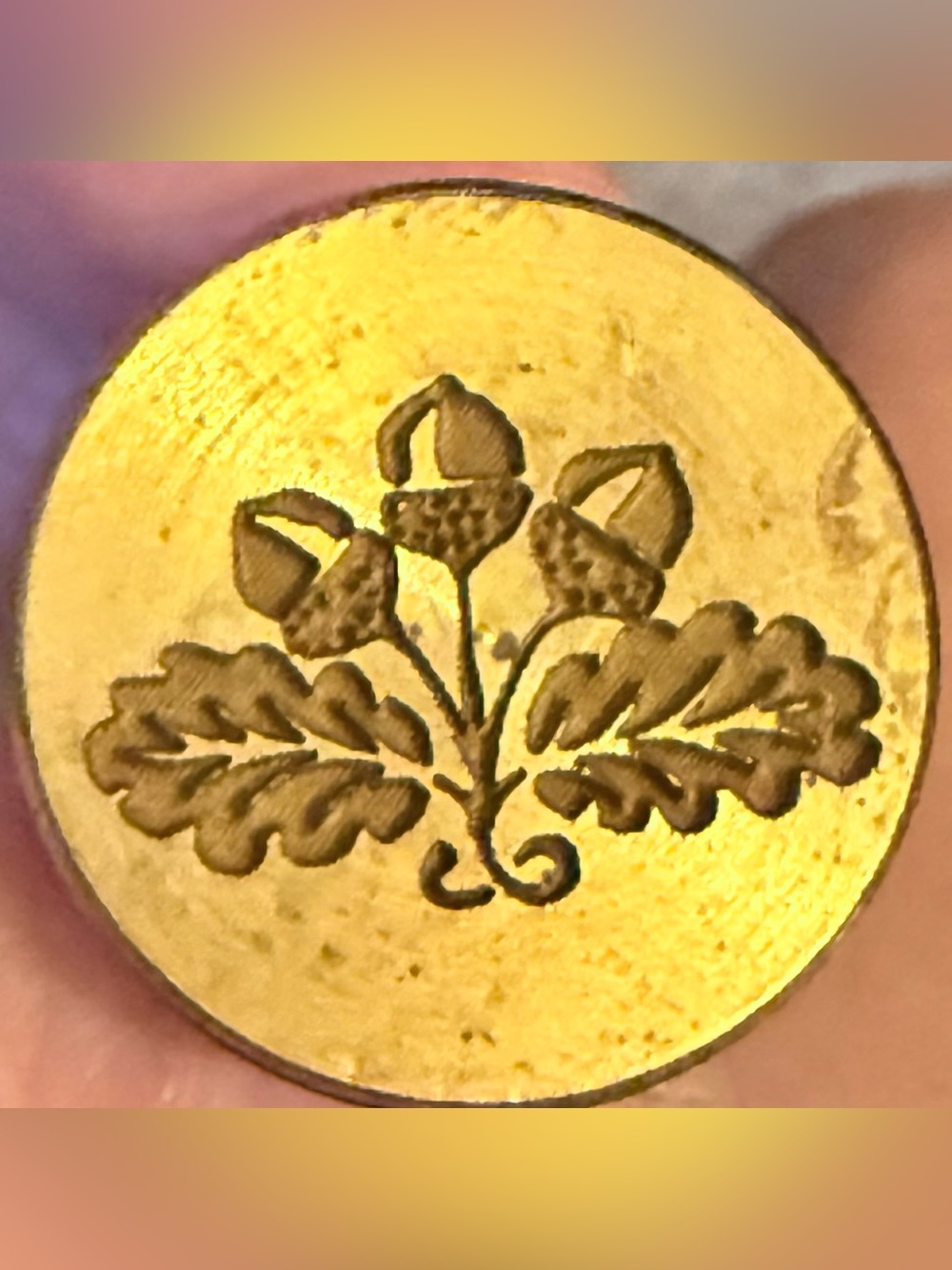 Oak Leaf & Acorn Wax Seal Stamp – Made in Italy (Original Packaging)
